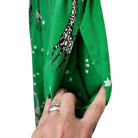 Vintage 1970s Jenny Giraffe Novelty Print Fit & Flare Midi Dress - Picture 6 of 13